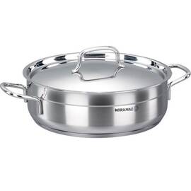 Сотейник 24х8см 3,5л ALFA KORKMAZ (A1022), Колір: срібний, Тип: сотейник, Форма: кругла, Діаметр (см): 24