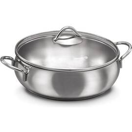 Сотейник 24х8см 3,6л TOMBIK KORKMAZ (A1077), Колір: срібний, Тип: сотейник, Форма: кругла, Діаметр (см): 24