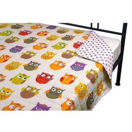 Покривало стьобане Сові 150х215 Руно (360.137_Сові), Основний колір: жовтий, Розмір: 150x215