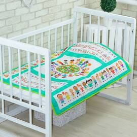 Эко плед-одеяло «Счастливые детки» 75х100 Loskutini