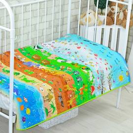 Эко покрывало-одеяло «В мире животных» 105х145 Loskutini