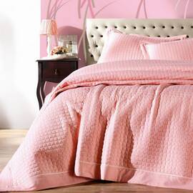 Покрывало Cotton box Diamond 230x260 PUDRA, Цвет: розовый, Размер: 230x260