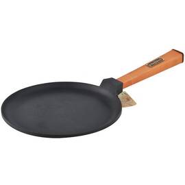 Сковорода чавунна для млинців 220х15 мм з ручкою Optima Brizoll (O2215-P), Колір: коричневий, Тип: сковорода для млинців, Форма: кругла, Діаметр (см): 22