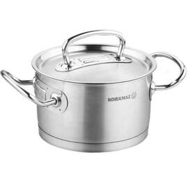 Каструля 16х10 см 2л PROLINE KORKMAZ (A1160), Тип: каструля, Об'єм: 2 л, Колір: срібний