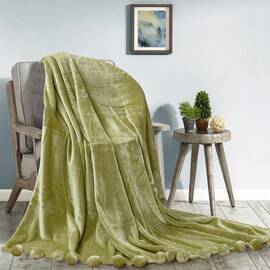 Плед Бубон 150х200 зеленый Love you