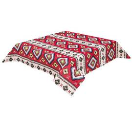 Скатертина гобеленова Карпатські мотиви (червона) 137х137 (JAIMA035-137) LiMaSo, Тип: скатерти, Цвет: красный, Форма скатерти: квадратная, Размер: 137x137