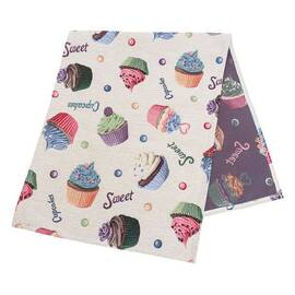 Наперон гобеленовий 45х140 (NP0068-45) LiMaSo, Тип: доріжки (раннери), Основний колір: блакитний, Форма скатертини: прямокутна, Розмір: 45x140