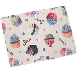 Серветка-підкладка під тарілку гобеленова 34х44 (SR0068-34) LiMaSo, Тип: сети та підтарільники, Основний колір: блакитний, Форма скатертини: прямокутна, Розмір: 34x44