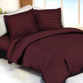 Постельное белье 79 сатин-страйп 175х210 Вилюта, Размер: двуспальный 175х210, Основной цвет: бордовый