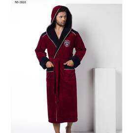 Халат NUSA мужской ns 2810 бордовый (2xl), Цвет: бордовый, Размер: 2XL