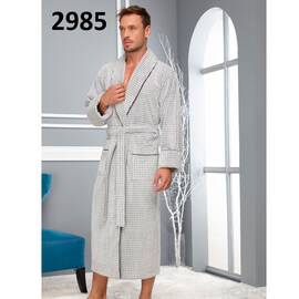 Халат NUSA мужской ns 2985 серый (2xl), Цвет: серый, Размер: 2XL