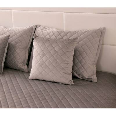 Чохол на подушку 50х70 велюровий Grey ромб Руно (382.55_Grey ромб), Колір: сірий, Тип: наволочки, Розмір: 50x70, зображення 6