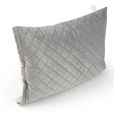 Чохол на подушку 50х70 велюровий Grey ромб Руно (382.55_Grey ромб), Колір: сірий, Тип: наволочки, Розмір: 50x70