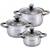 Набор кастрюль 6 предметов (1л, 1,5л, 2л) Kamille (4926)