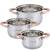 Набор кастрюль 6 предметов (1л, 1,5л, 2л) Kamille (4936), изображение 2