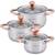 Набор кастрюль 6 предметов (1л, 1,5л, 2л) Kamille (4936)