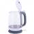 Чайник 1,7л электрический из боросиликатного стекла, бело-серый Kamille (1720G), изображение 2