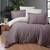 Постільна білизна First Сhoice сатин люкс 200х220 point lilac, Розмір: двоспальний євро 200х220, Основний колір: фіолетовий