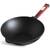 Сковорода чавунна WOK з дерев'яною ручкою Bordo та чавунною кришкою 2,8 л 260х80 мм Brizoll (W26HP2-1), Колір: бордовий, Тип: сковорода вок, Форма: кругла, Діаметр (см): 26, зображення 2