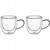 Набір чашок 100 мл з двошарового скла 2шт Kamille (9012)