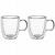 Набір чашок 350 мл з двошарового скла 2шт Kamille (9001)