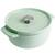 Каструля чавунна з кришкою KitchenAid, 22 см 3,3 л, колір фісташковий (CC007433-001), Тип: каструля, Об'єм: 3,3 л, Колір: зелений