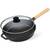 Сковорода чавунна 280х60 мм зі знімною ручкою, зі скляною кришкою NEXT Brizoll (N2861-P-6), Колір: чорний, Тип: сковорода, Форма: кругла, Діаметр (см): 28