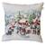 Подушка декоративная 45х45 гобеленовая с велюром Снігова зима Салазки Прованс (037197), Цвет: белый, Размер: 45x45