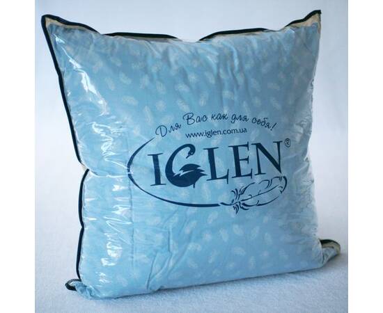 Подушка IGLEN 70х70 пух 30% в тику (70704), Колір: білий, Розмір: 70x70, зображення 2