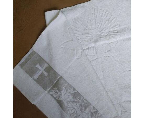 Крыжма для крестин Hanibaba хлопок 70х140 Ангелочки серебро