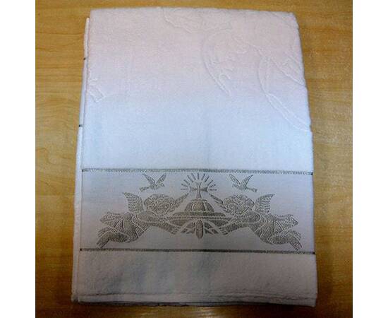 Крыжма для крестин Hanibaba хлопок 70х140 Ангелочки серебро