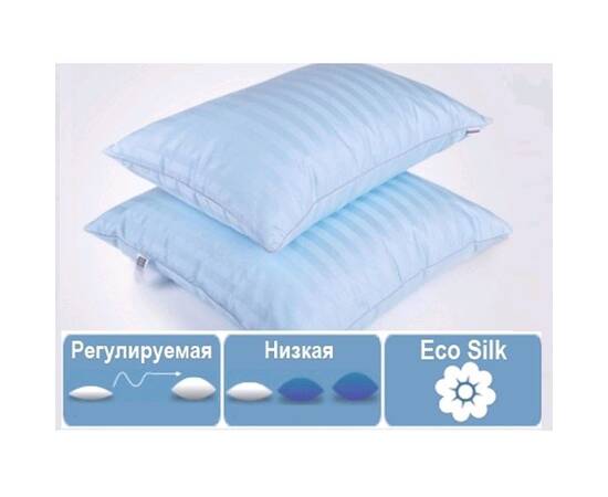 Подушка антиалергенна MirSon Valentino 118 м'яка 50x70 см (2200000008589), Колір: блакитний, Розмір: 50x70, зображення 4