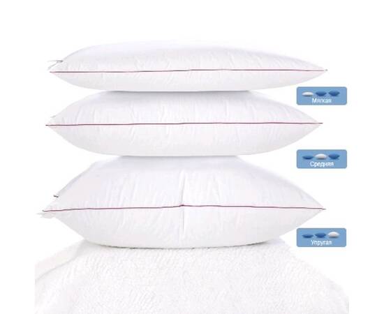 Подушка пухова MirSon DeLuxe 102 висока 60x60 см (2200000007131), Колір: білий, Розмір: 60x60, зображення 2