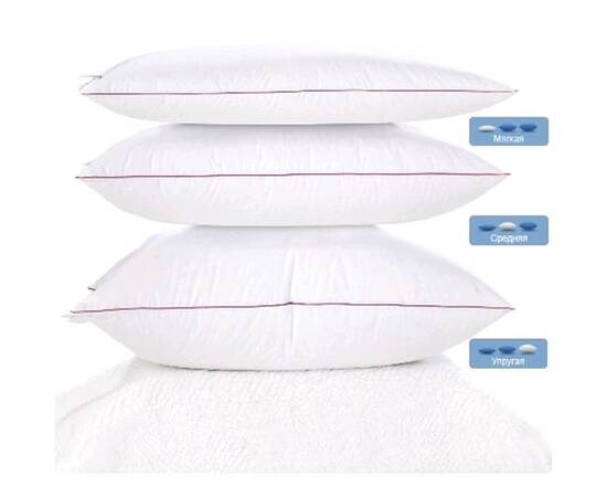 Подушка пухова MirSon DeLuxe 100 м'яка 70x70 см (2200000007179), Колір: білий, Розмір: 70x70, зображення 2