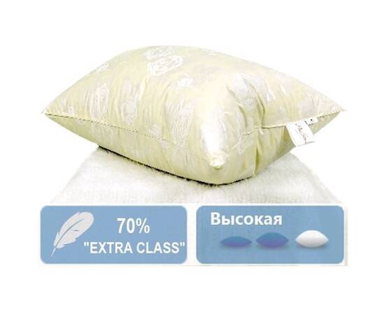 Подушка пуховая MirSon Экстра 111 упругая 50x70 см (2200000002976), Цвет: кремовый, Размер: 50x70, изображение 2