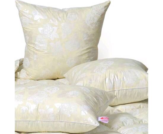 Подушка пухова MirSon Екстра 114 висока 60x60 см (2200000005366), Колір: кремовий, Розмір: 60x60, зображення 3