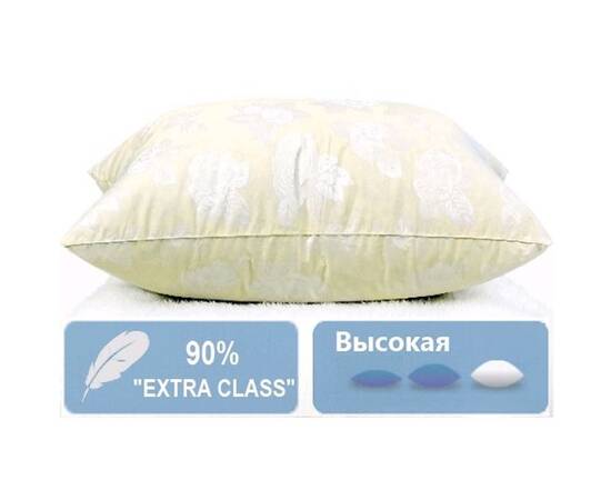 Подушка пуховая MirSon Экстра 108 упругая 70x70 см (2200000001023), Цвет: кремовый, Размер: 70x70, изображение 3
