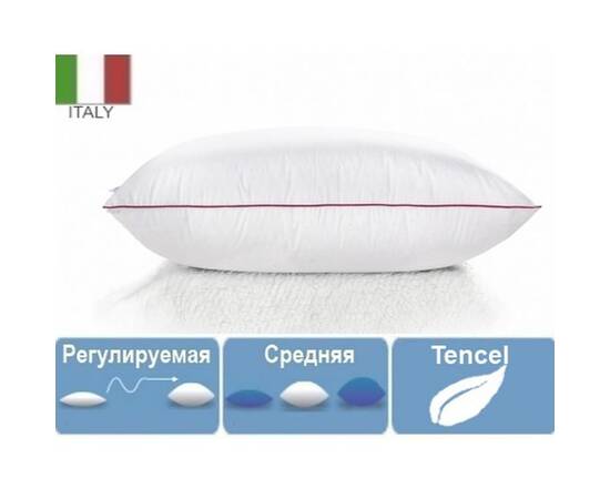 Подушка антиаллергенная MirSon Tencel DeLuxe 0372 средняя 70х70 см (2200000015778), Цвет: белый, Размер: 70x70, изображение 2