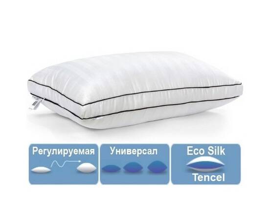 Подушка антиалергенна MirSon DeLuxe 0376 Royal Pearl універсальна 50х70 см (2200000015013), зображення 2