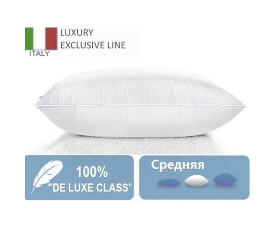 Подушка пухова MirSon Luxury Exclusive 152 середня 50x70 см (2200000013620), Колір: білий, Розмір: 50x70, зображення 2