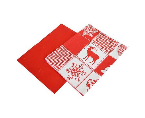 Салфетка Святкова-Печворк 35х45 Прованс, Тип: салфетки, Цвет: красный, Форма скатерти: прямоугольная, Размер: 35x45, изображение 2