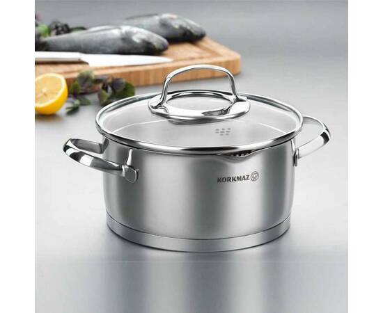 Кастрюля 24х12см 5,5л STEAMA KORKMAZ (A1992)