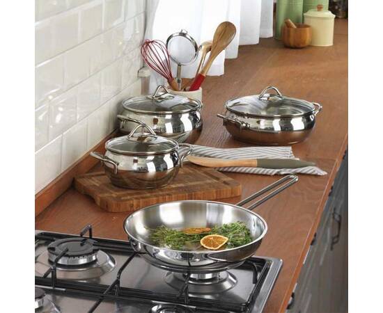 Сковорода 24х5см 1,8л TOMBIK KORKMAZ (A1080), Колір: срібний, Тип: сковорода, Форма: кругла, Діаметр (см): 24, зображення 2