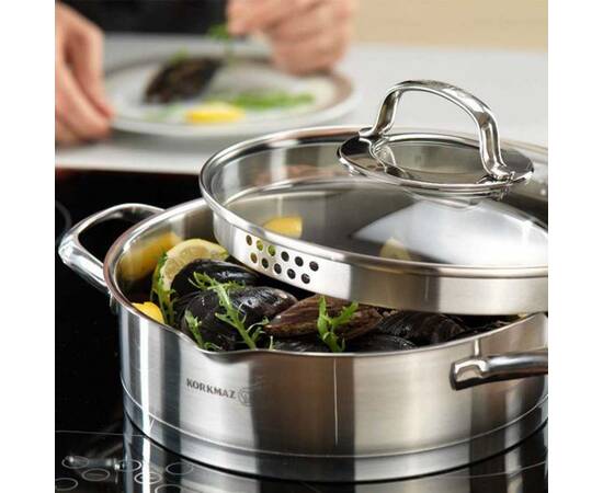 Сотейник 24х7см 3л STEAMA KORKMAZ (A1994), изображение 2
