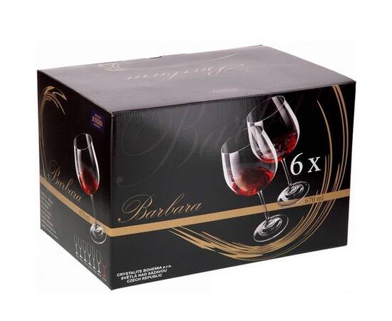 Келихи Barbara 670мол 6 шт. Bohemia (1SD22/00000/670), зображення 2