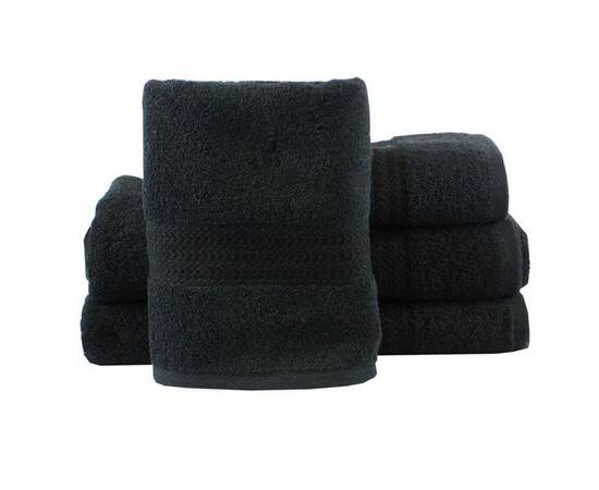 Полотенце HOBBY RAINBOW Siyah 70х140 черное (302853)