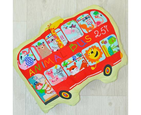 Подушка-іграшка "Автобус" 30х40 Loskutini, зображення 3