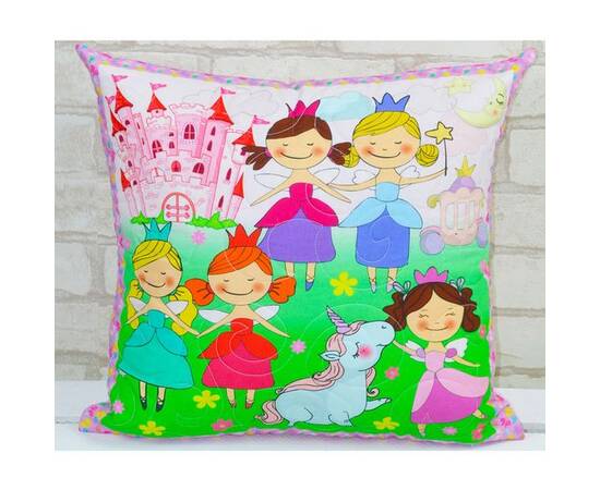 Подушка "Принцеси" 40х40 Loskutini, зображення 2