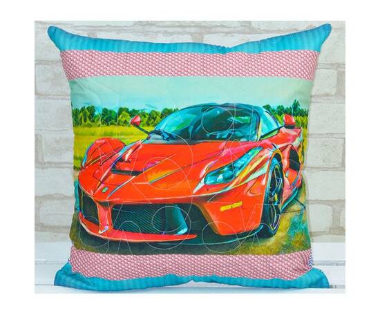 Подушка "Суперкарс" 50х50 Loskutini, зображення 2