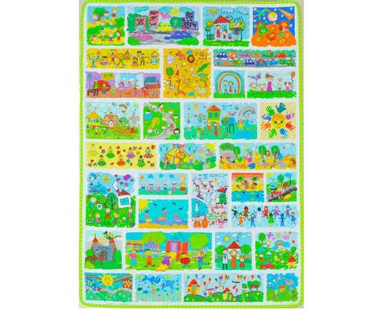 Эко плед-одеяло «Детские рисунки» 75х100 Loskutini, изображение 3